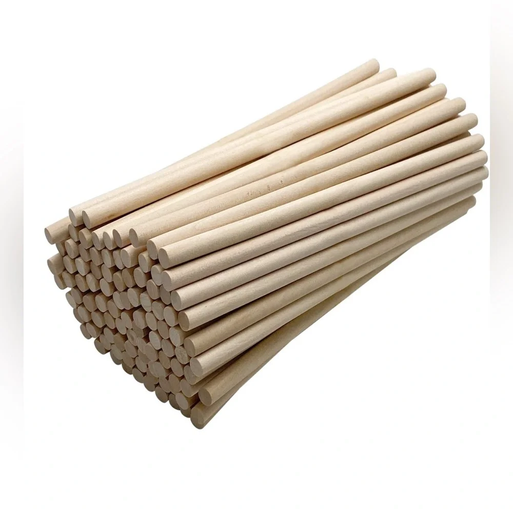 Set(50) Natural Wooden Sticks for Crafts and Party Supplies